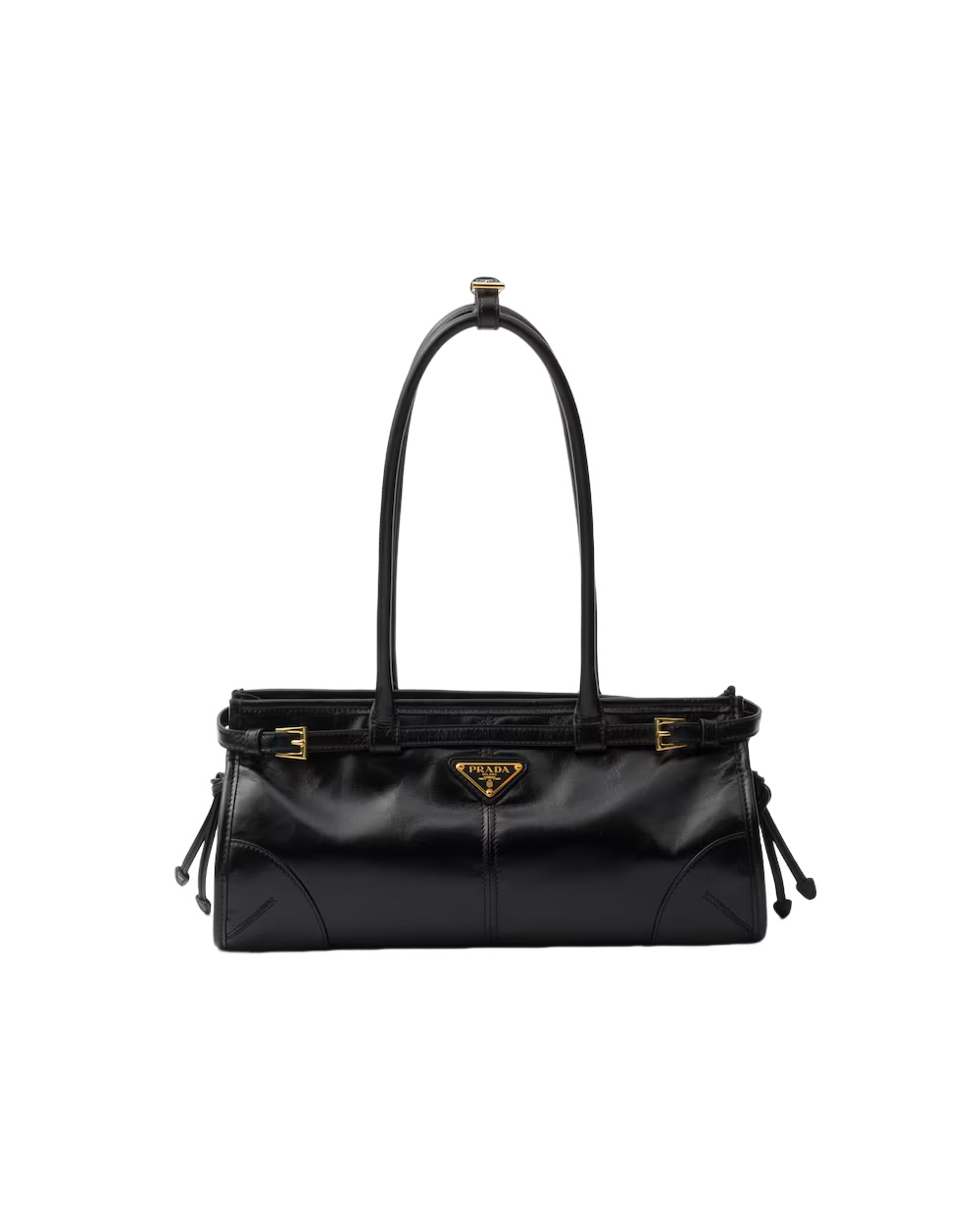 みなみ PRADA LEATHER HAND BAG Black Prada Re-edition 1978 Medium Re-nylon And Saffiano Leather
