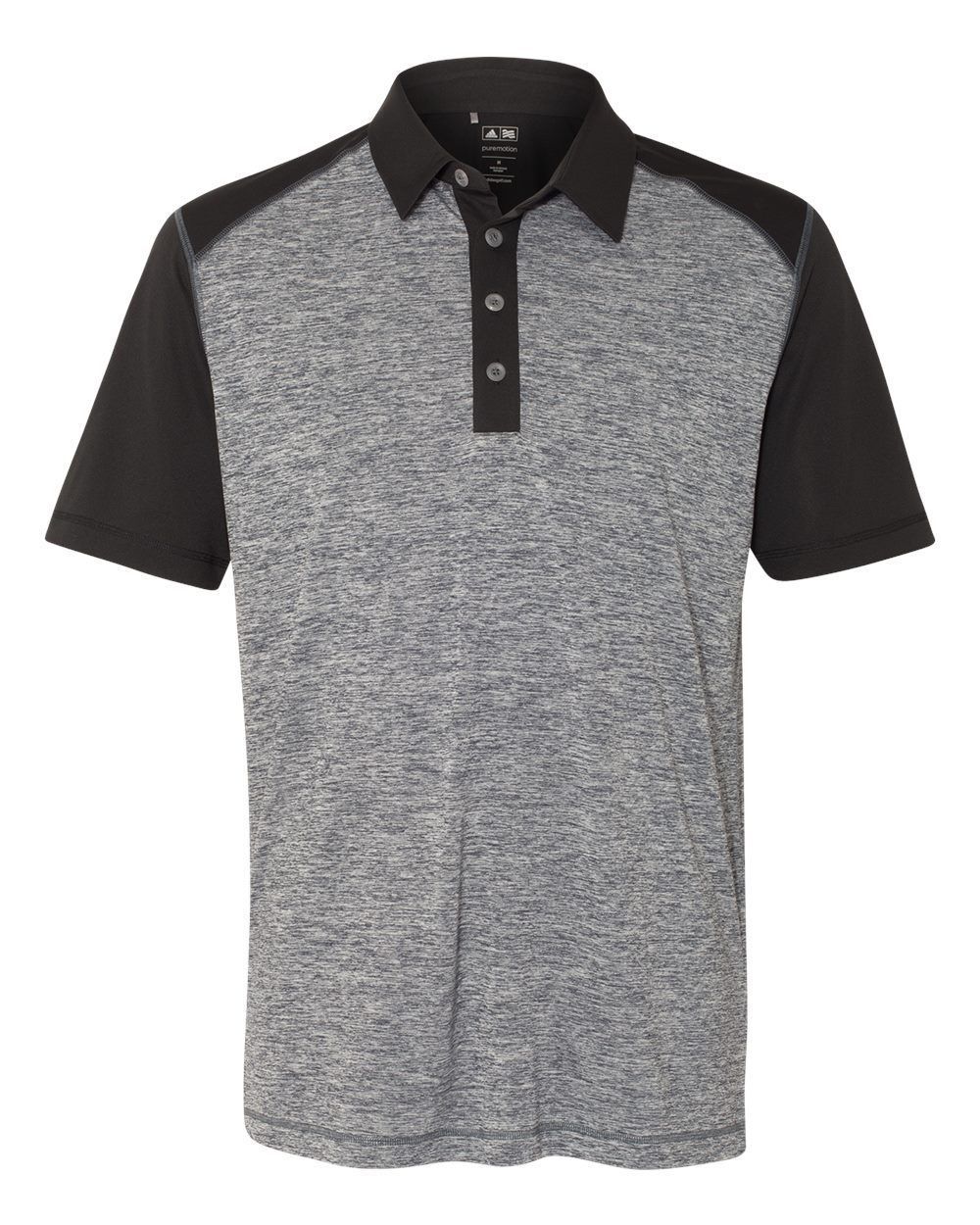 adidas men's drive heather colorblock golf polo