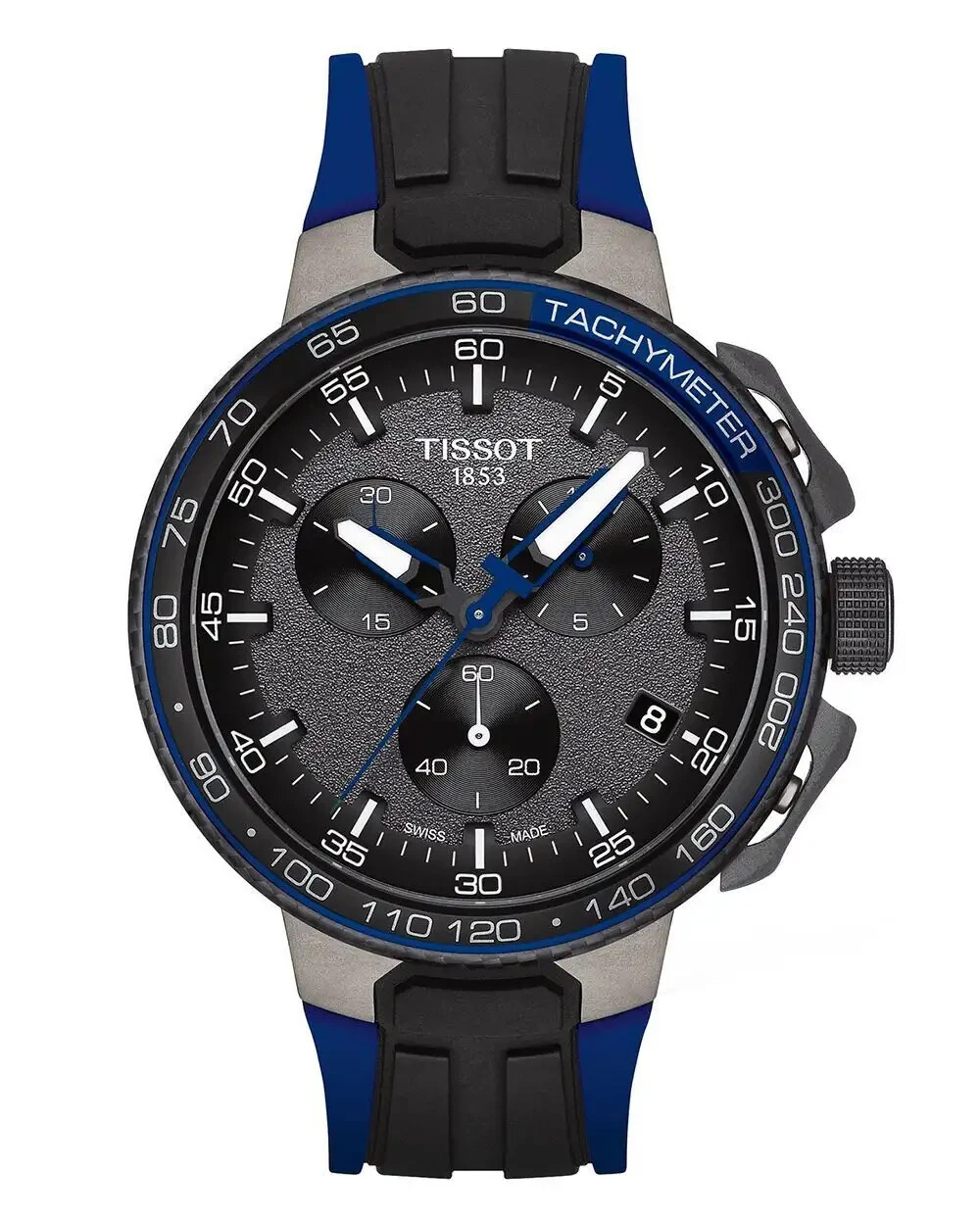 Pre-owned Tissot T-race Blue Accent Chronograph Men's Watch - T111.417.37.441.06