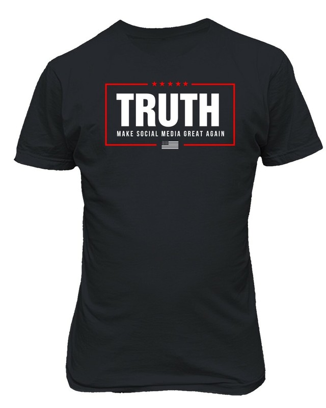 Social Media Trump Platform App Follow The Truth US Flag