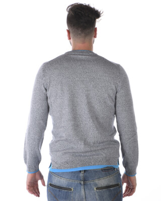 Pre-owned Kenzo Sweater Pullover Fall Winter Wool Man Grey 3ab5pu202 95 Sz.xl Make Offer In Gray