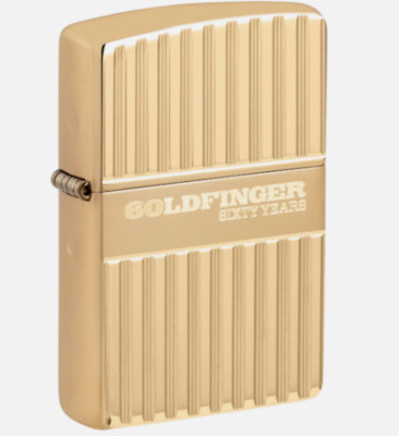 Zippo Windproof Armor James Bond 007 Goldfinger Lighter , 46467, New In Box