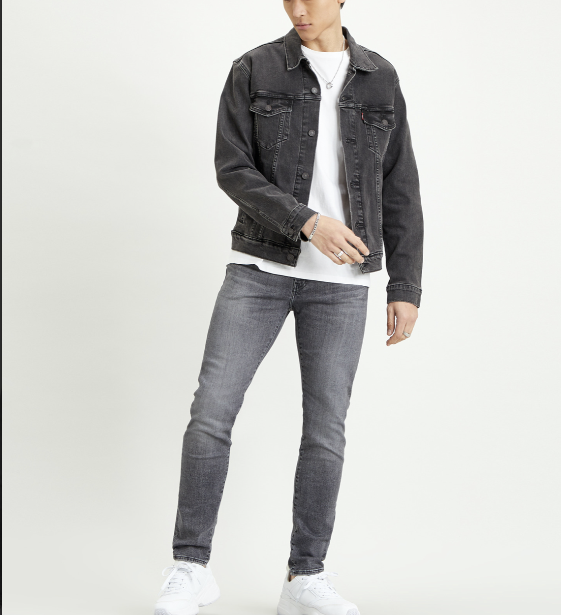 

Черная мужская джинсовая куртка Levi-#39;s 723340332, Черный, Levi's Trucker