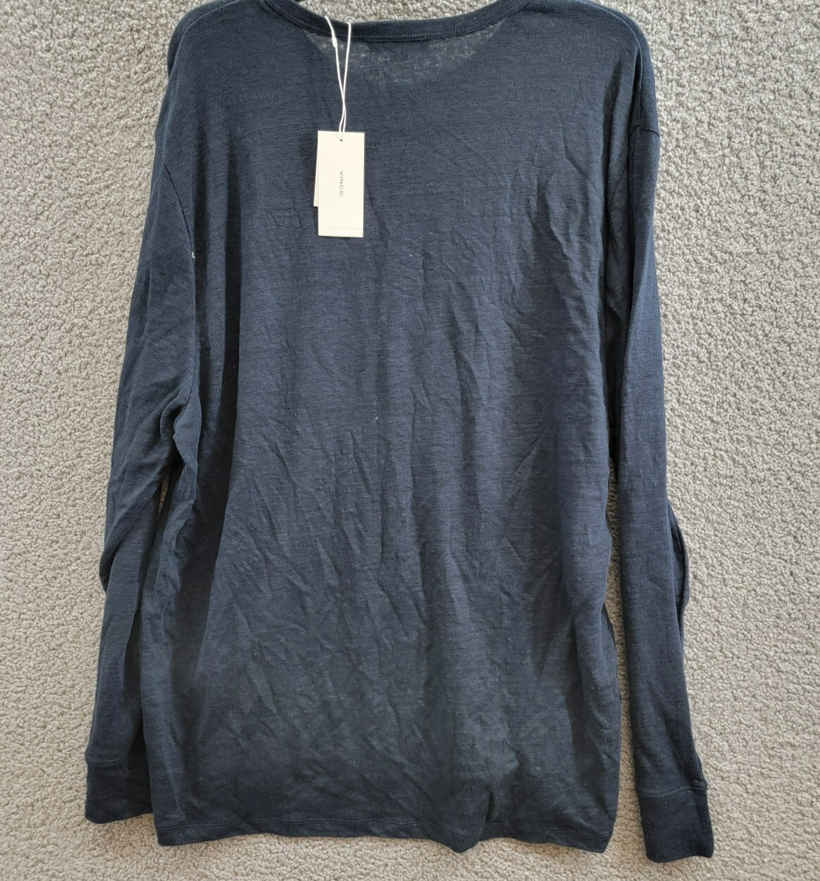Vince Long Sleeve Linen Henley Shirt Men's XXL Coastal Button Placket Pullover - Picture 11 of 17