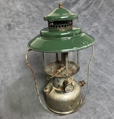 VTG 1949 Coleman B49 Big Hat 228D Sunshine of the Night Gas Lantern Pyrex ISSUES