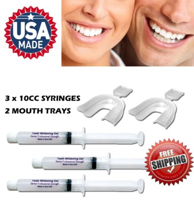 22% Teeth Whitening Gel 3 x 10 ml Syringes Tooth Whitener 3D