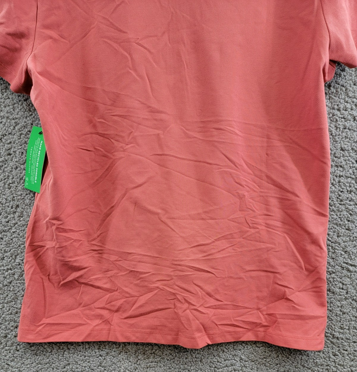 Tommy Hilfiger Striped-Collar Polo Shirt Women's L Min Red Short Sleeve Pullover - Picture 14 of 18