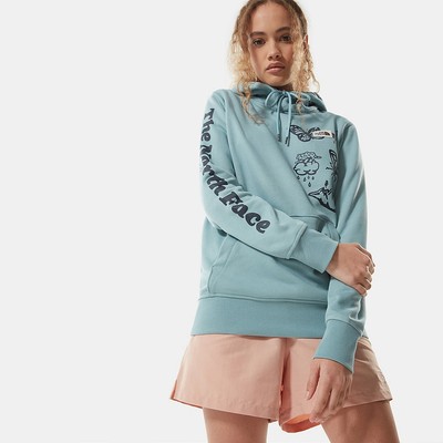 

Женская толстовка с капюшоном The North Face Himalayan Bottle Source с турмалином синего цвета, Синий