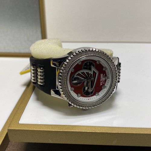 Pre-owned Invicta Nfl Atlanta Falcons Unisex Watch - 39mm, Steel, Black (42750)