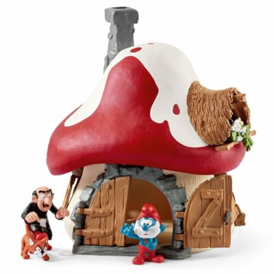 20803 Smurf House with Papa & Gargamel Schleich Figurine