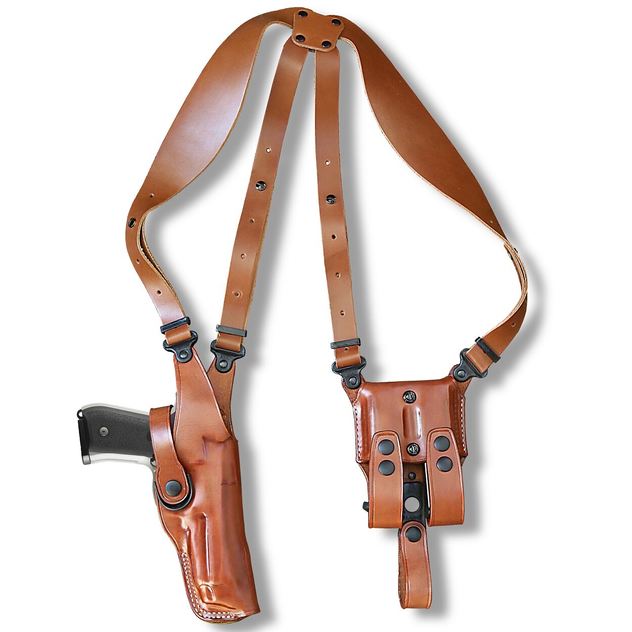 Vertical Leather Shoulder Holster Fits, FNH 5-7 Five Seven