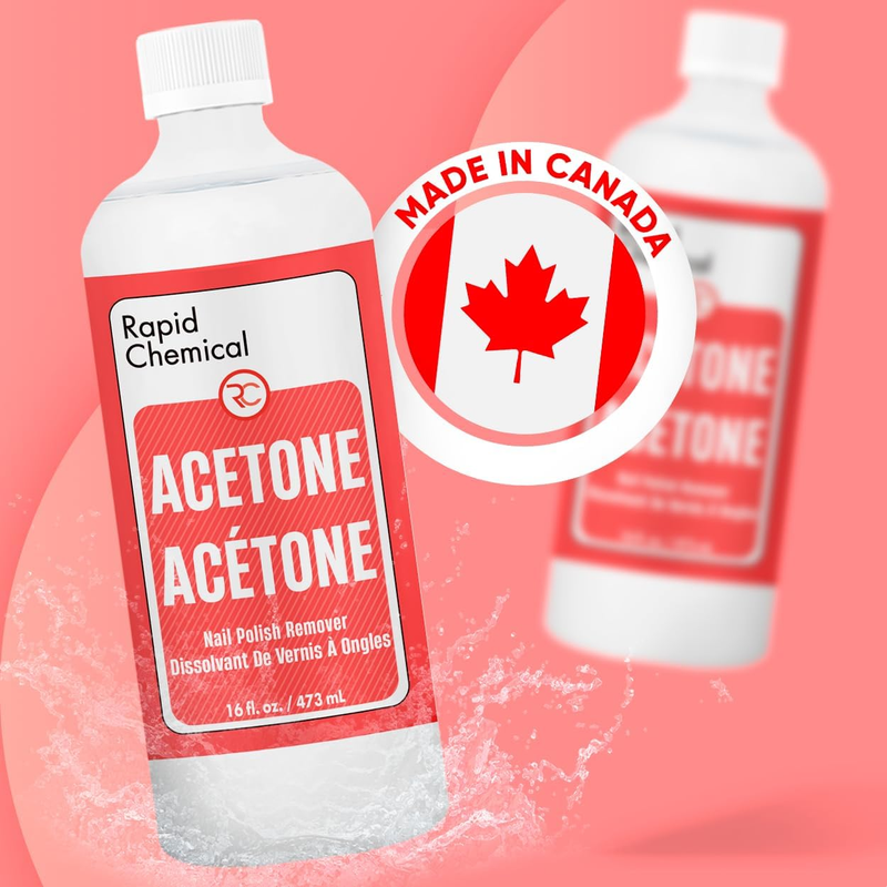 Acetone Nail Polish Remover - Made in Canada (473 ml / 16 oz)
