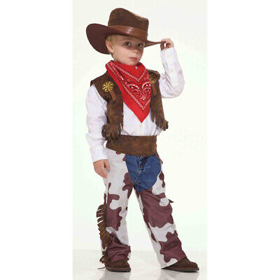 Cowboy Child Costume Western Vest Hats Chaps Halloween Old West Children