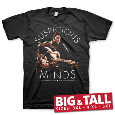 Officially Licensed Elvis Presley - Suspicious Minds 3XL, 4XL, 5XL Men's T-Shirt