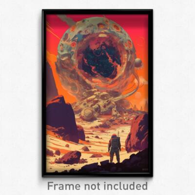Movie Art Poster - Warlike Tableau (Psychedelic Trippy Retro Cartoon Film Print)
