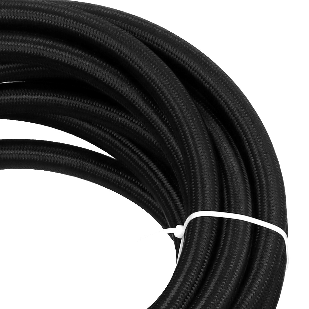 6AN Nylon Braided E85 PTFE Fuel Line 20ft 12 Fittings Separator Clamp Hose Kit