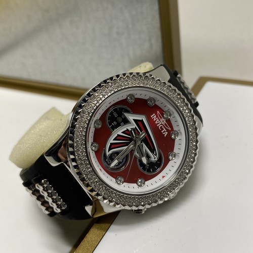 Pre-owned Invicta Nfl Atlanta Falcons Unisex Watch - 39mm, Steel, Black (42750)