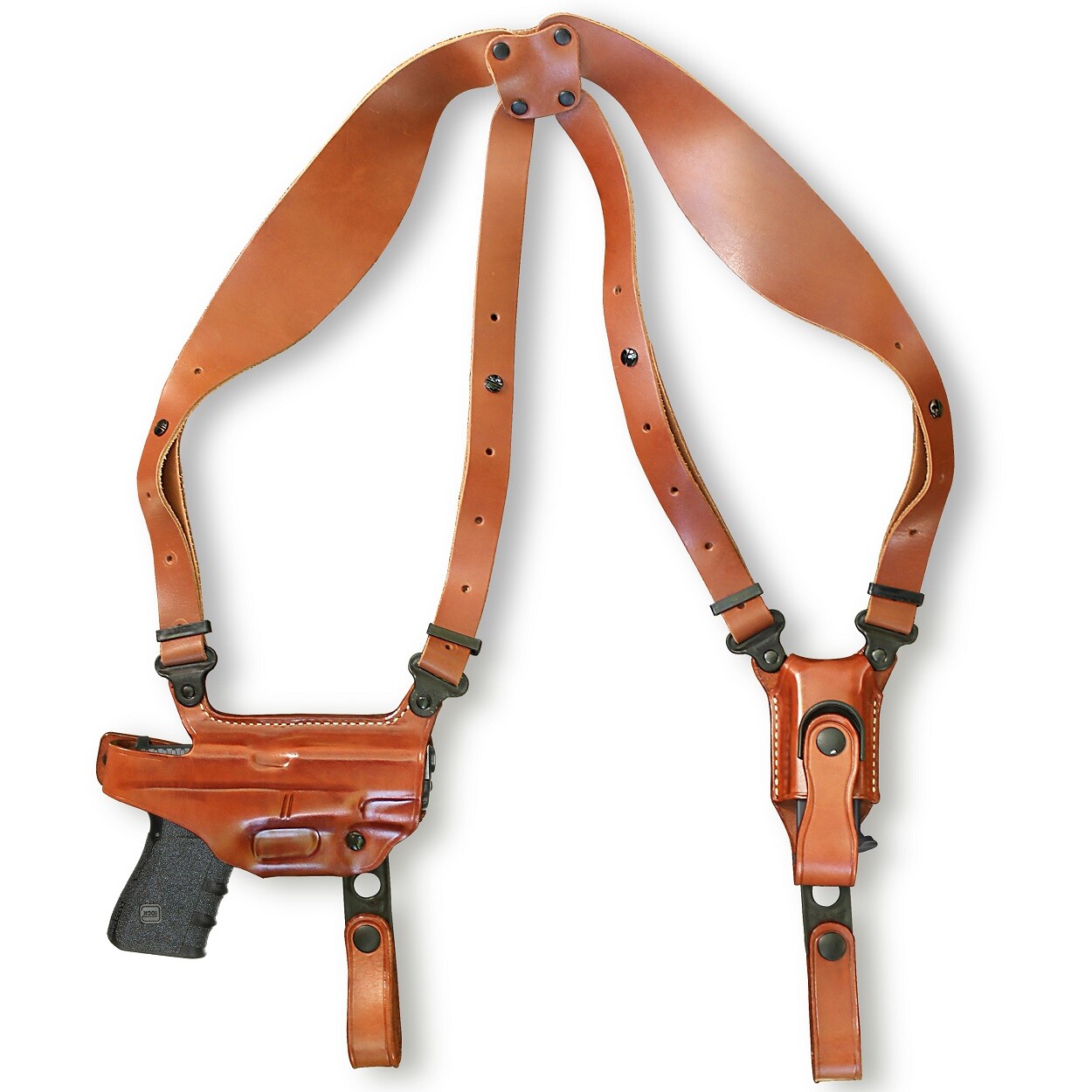 Leather Horizontal Shoulder Holster Fits, Kel Tec PF9 9mm