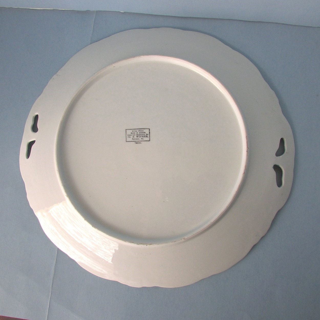 CAKE PLATE Advertising Souvenir Austria Porcelain Cloister Pennsylvania Vintage
