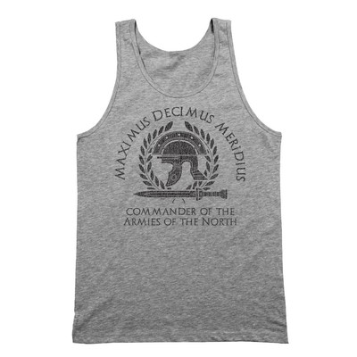 Maximus Decimus Meridius Gladiator  Rome  Movie  Latin Gray Tank Top