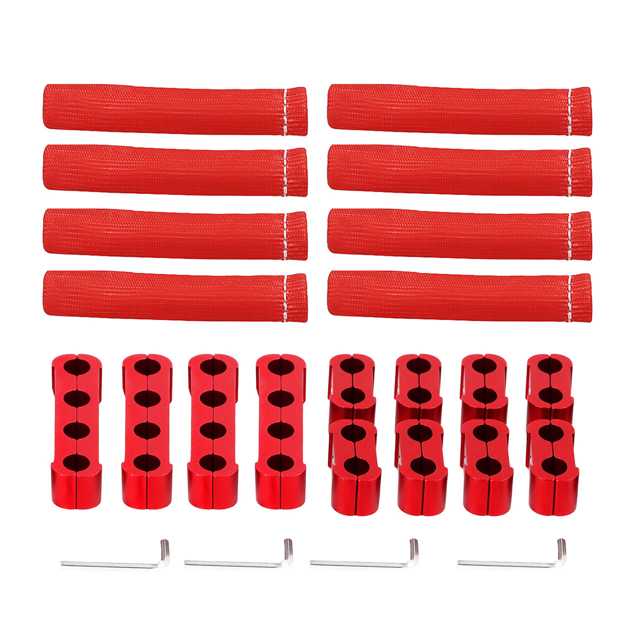 Spark Plug Heat Shield Protector Engine Spark Plug Wire Separator Red 20Pcs