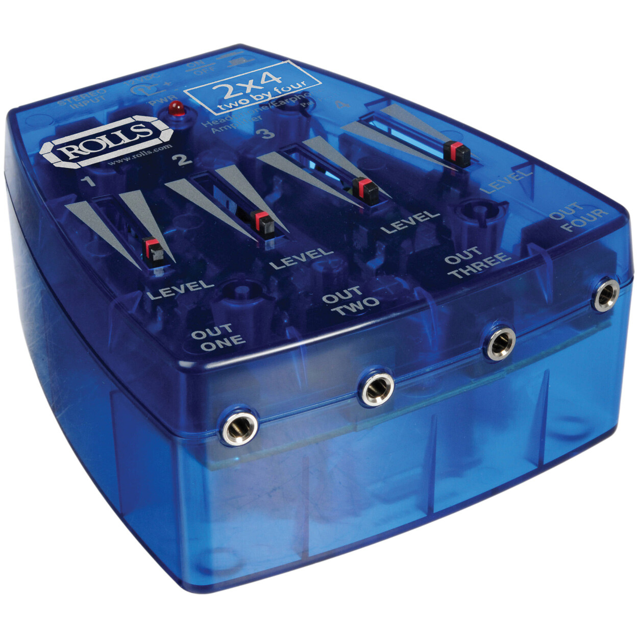Rolls HA204 2x4 4-Channel Battery Stereo Headphone/Earphone Amplifier