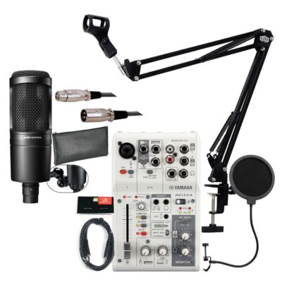DJ機材 YAMAHA AG03MK2 & Audio-Technica AT2020 YAMAHA / AG03MK2 WHITE AT2020 For PC users Distribution/DTM
