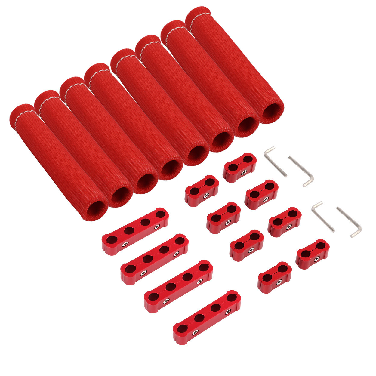 Spark Plug Heat Shield Protector Engine Spark Plug Wire Separator Red 20Pcs