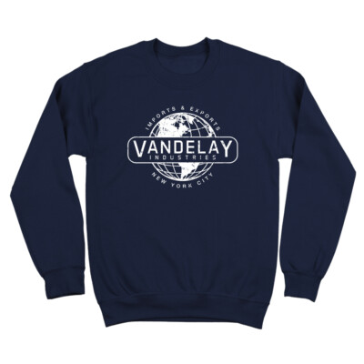 Vandelay Nyc Sienfeld Funny 90S Humor Costanza Seinfeld Navy Crewneck Sweatshirt