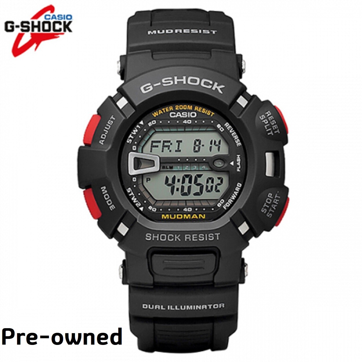 正式的 Casio G-Shock Working Good Condition Pre-Owned G-9000 Mudman 時計