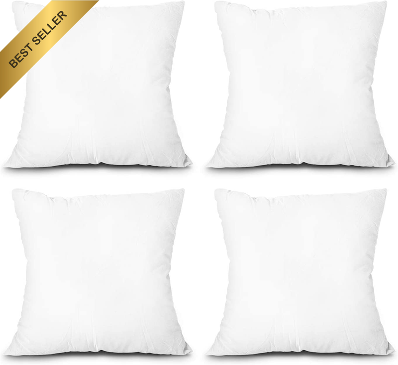 Throw Pillow Inserts, Set of 4 Lightweight down Alternative Polyester Pillow, Co