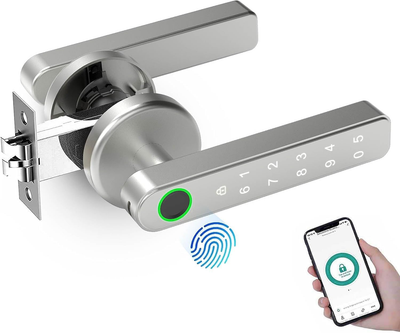 Smart Lock TEKXDD Smart Door Lock Silvery Handle Electronic
