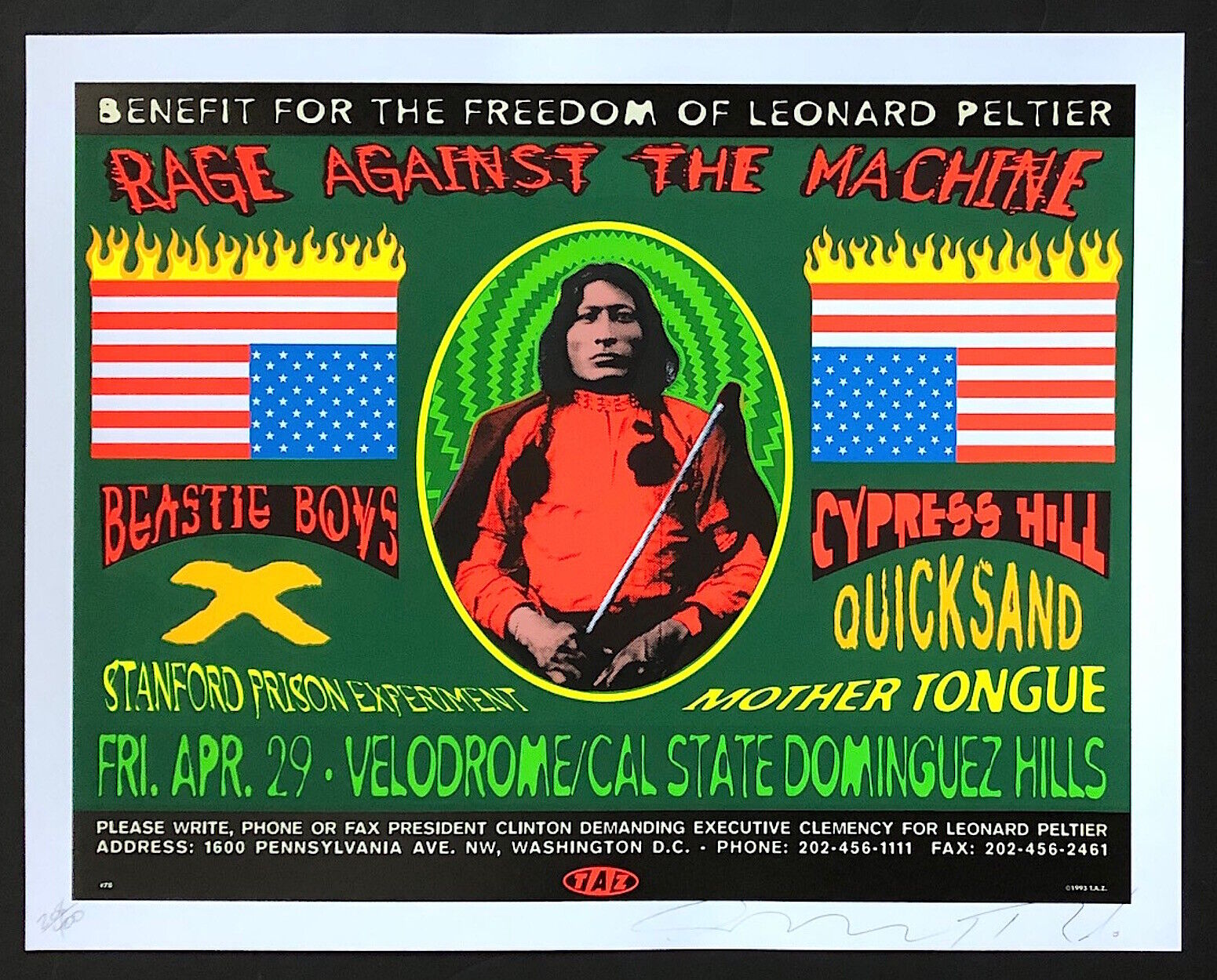 MINT & SIGNED Rage Against The Machine Beastie Boys 1993 TAZ MINT & SIGNED Rage Against The Machine Beastie Boys 1993 TAZ