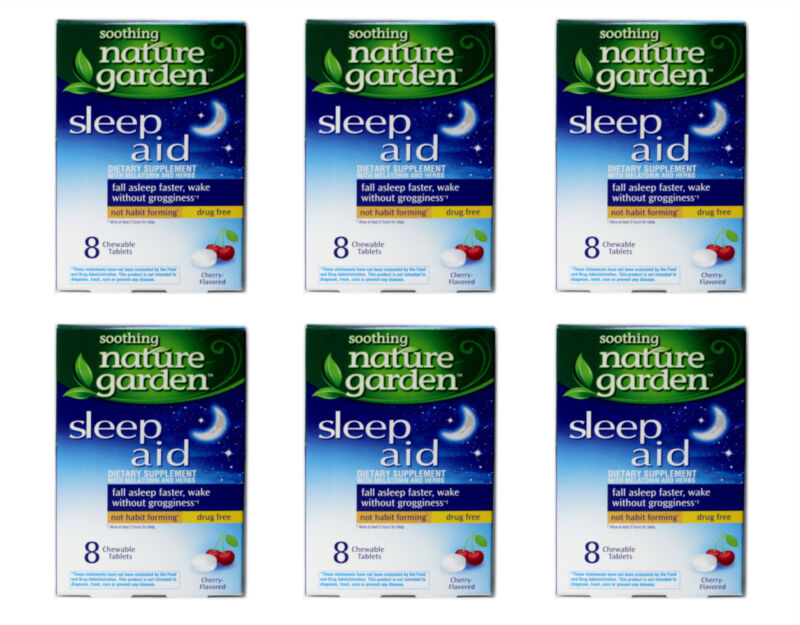 Soothing Nature Garden Sleep Remedy Chewable Tablets, 8 Count - Pack of 6