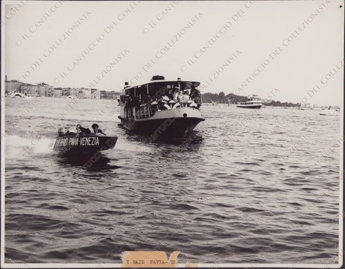 1956 VENEZIA XVI Raid motonautico Pavia RARA Fotografia - Picture 1 of 2