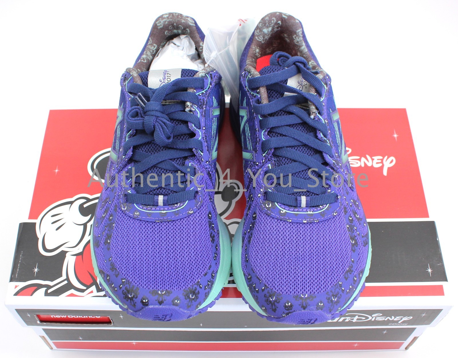 Pre-owned New Balance Balance Rundisney Run Disney Haunted Mansion Shoes Vazee Pace V2 Size 5-10.5 In Purple