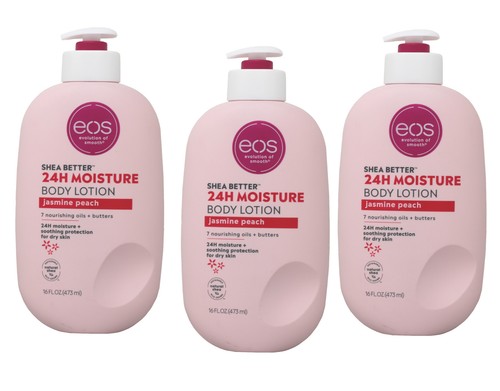 3 pack of EOS Shea Better Body Lotion, Jasmine Peach 16