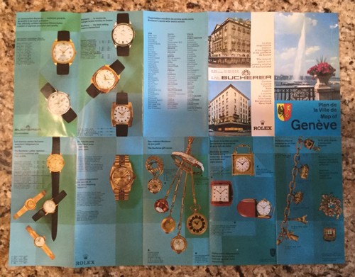 Geneva Switzerland City Map by Rolex And Bucherer Road And Street Travel Map