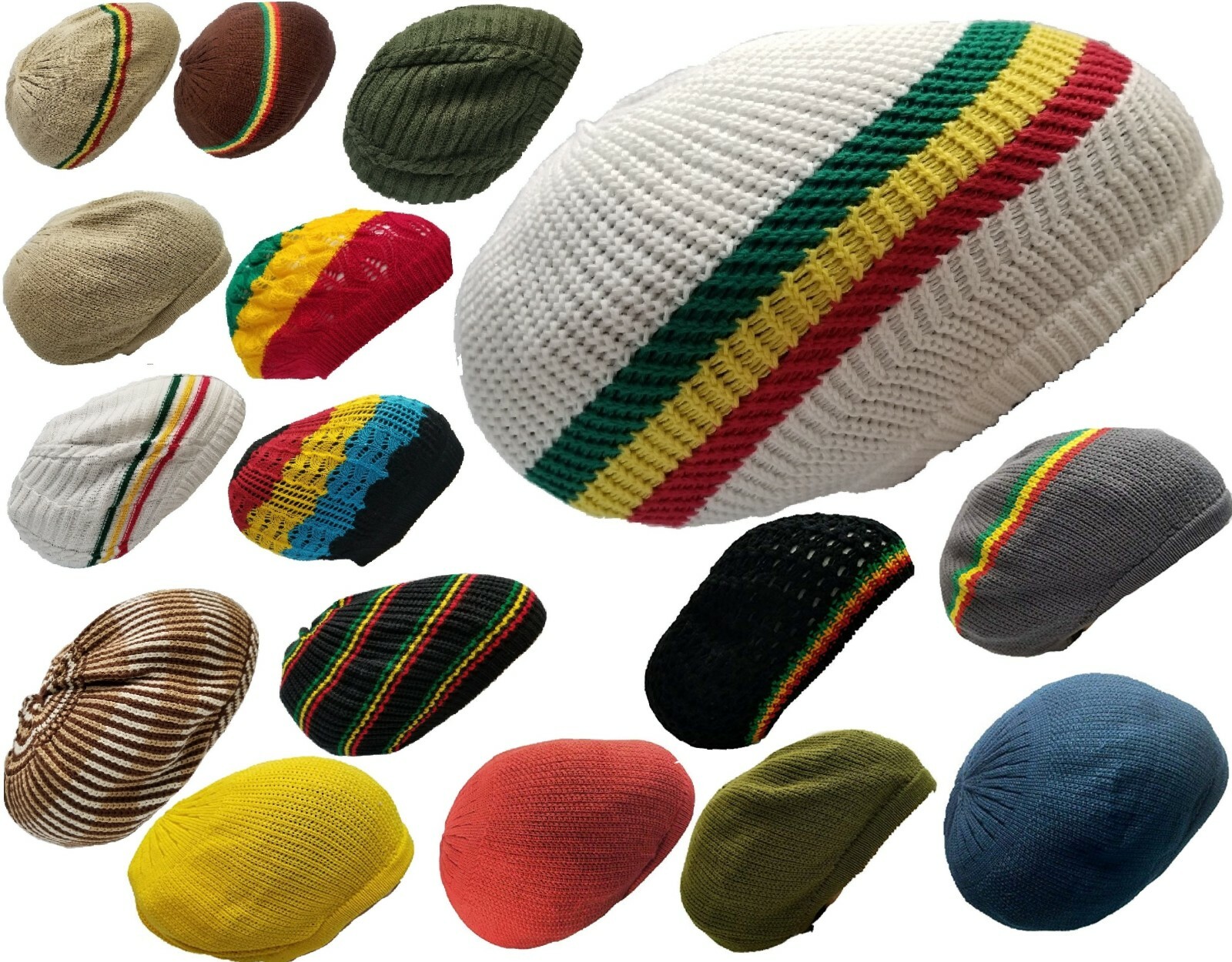 Beret Tam Hat Rasta Hippie Dreads Beanie Reggae Cap Beret Tam Hat Rasta Hippie Dreads Beanie Reggae Cap