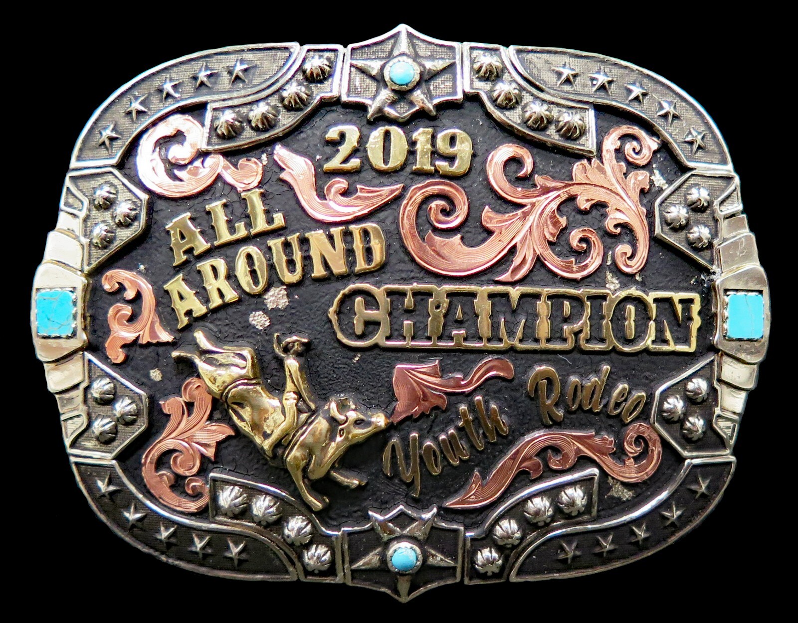 All Around Champion Youth Rodeo Bull Rider 2019 Trophy Belt