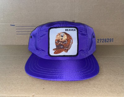 Goorin Bros. Brothers SAMPLE Farm Animal 5 panel Camp Cap BEAVER Hat Nylon purps
