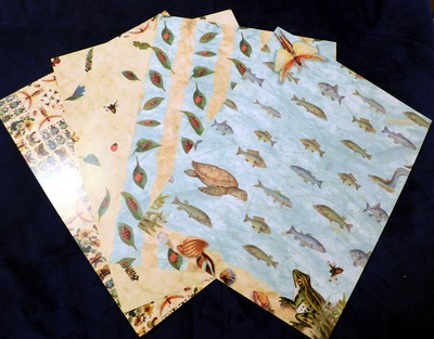 New Nature Series 8-1/2 x11 20 Pgs 4 Border 4 Design White Stickers Scrapbooking