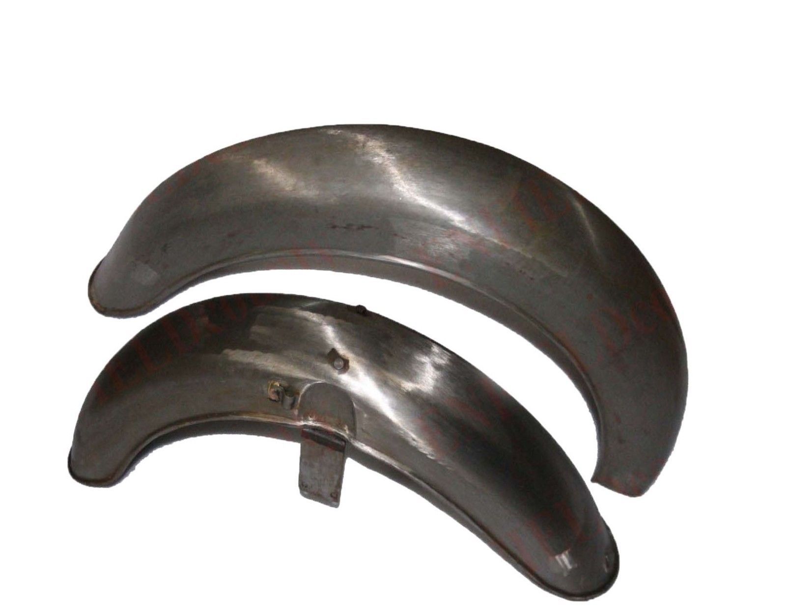 For Norton Featherbed Frame Raw Steel Bare Metal Front & Rear Mudguard Set 