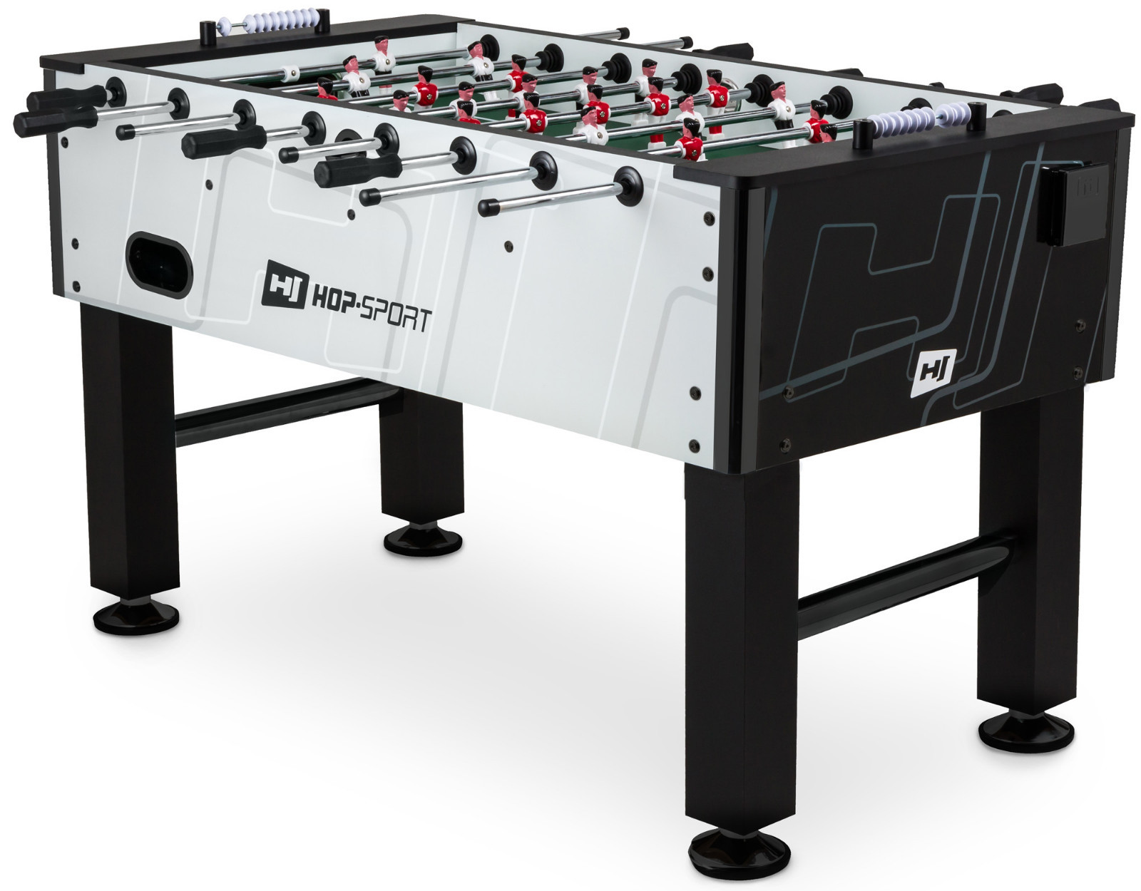 Tischkicker Evolution von Hop-Sport Profi Kicker Tischfußball Kickertisch grau