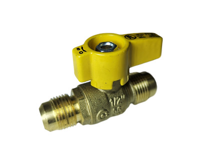 1) 1/2'' FLARE X 1/2'' FLARE GAS VALVE, PROPANE, NATURAL GAS, CSA & UL APPROVED