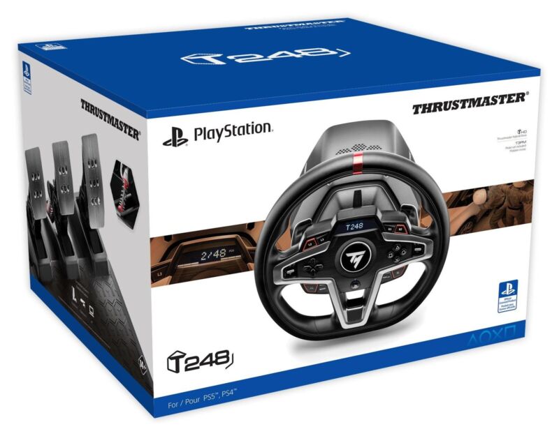 Thrustmaster T248, Magnetic Paddle Shifters, Dynamic Force Feedback, Racing...