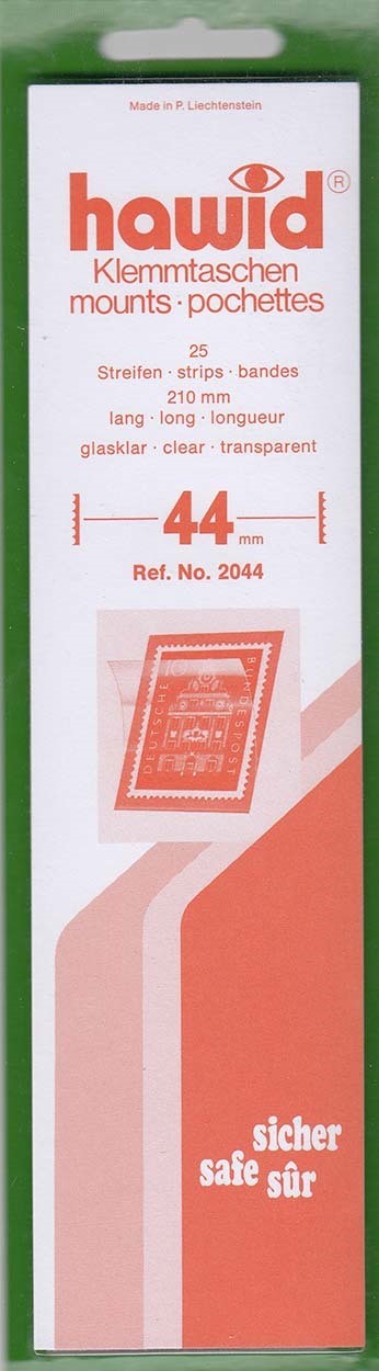 Hawid Stamp Mount Strips 44mm x 210mm Clear For Booklet Panes, Hatteras Quartet