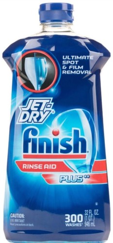 2-Pack Finish Jet-Dry Rinse Aid, Dishwasher Rinse Agent & Drying Agent (32oz)