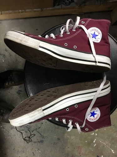 Vintage Converse All Star, Made In USA Maroon Size 11 Fast Free Shipping!