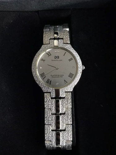 Doris Blaser Watch Men Silver Diamond Japanドリスブラザー